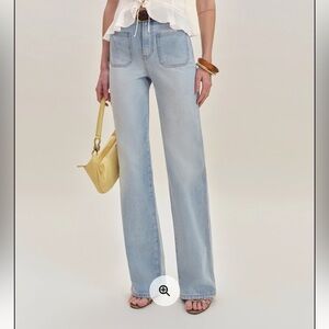 Reformation Alyssa High Rise Wide Leg Long Jeans - Size 26